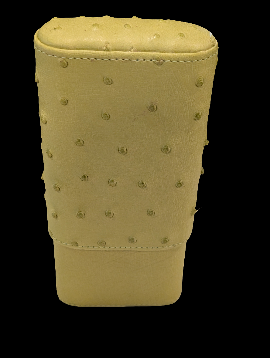 Genuine Ostrich Matcha Green Cigar Case