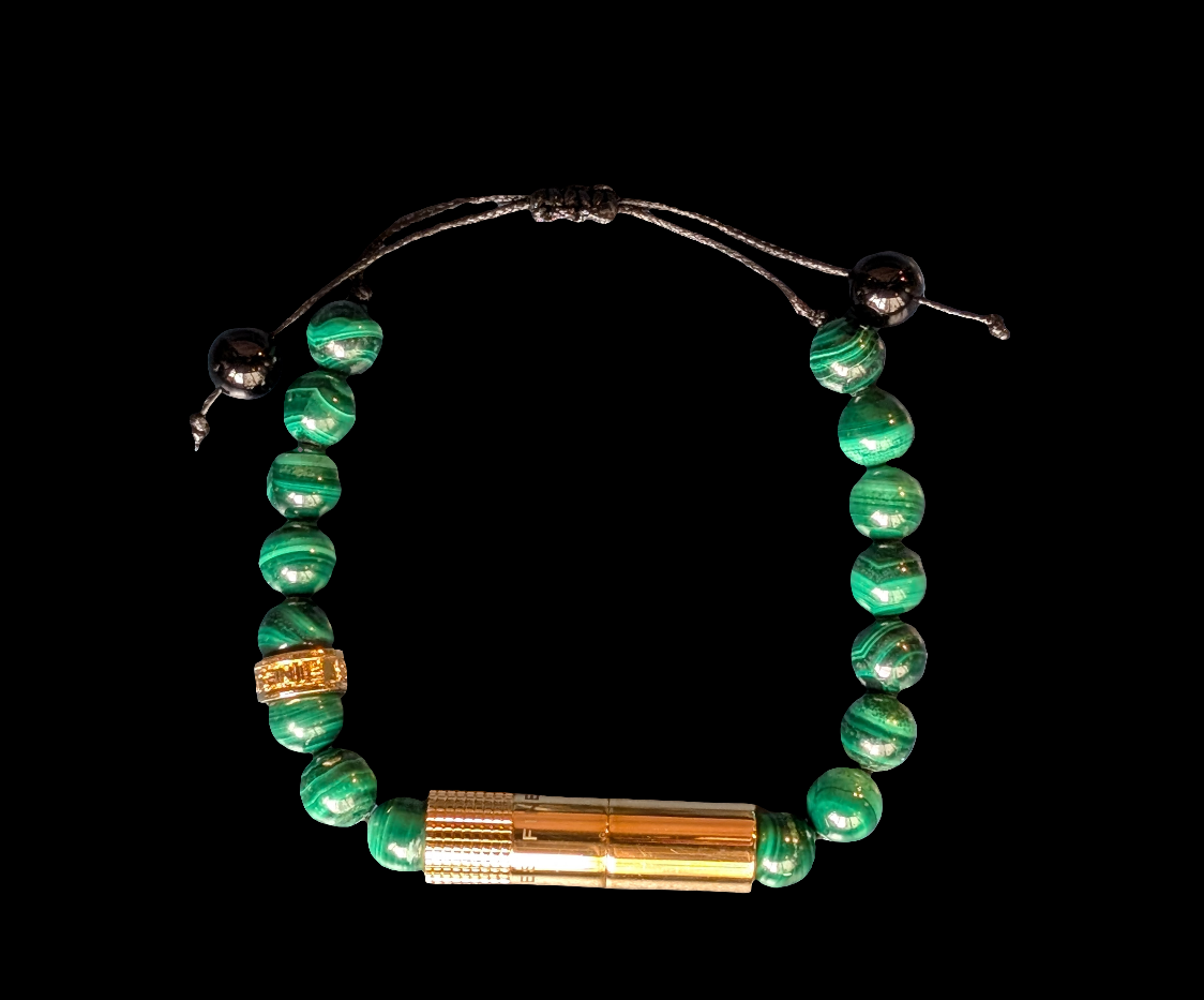 Punch Bracelet Verde Cobre Gold