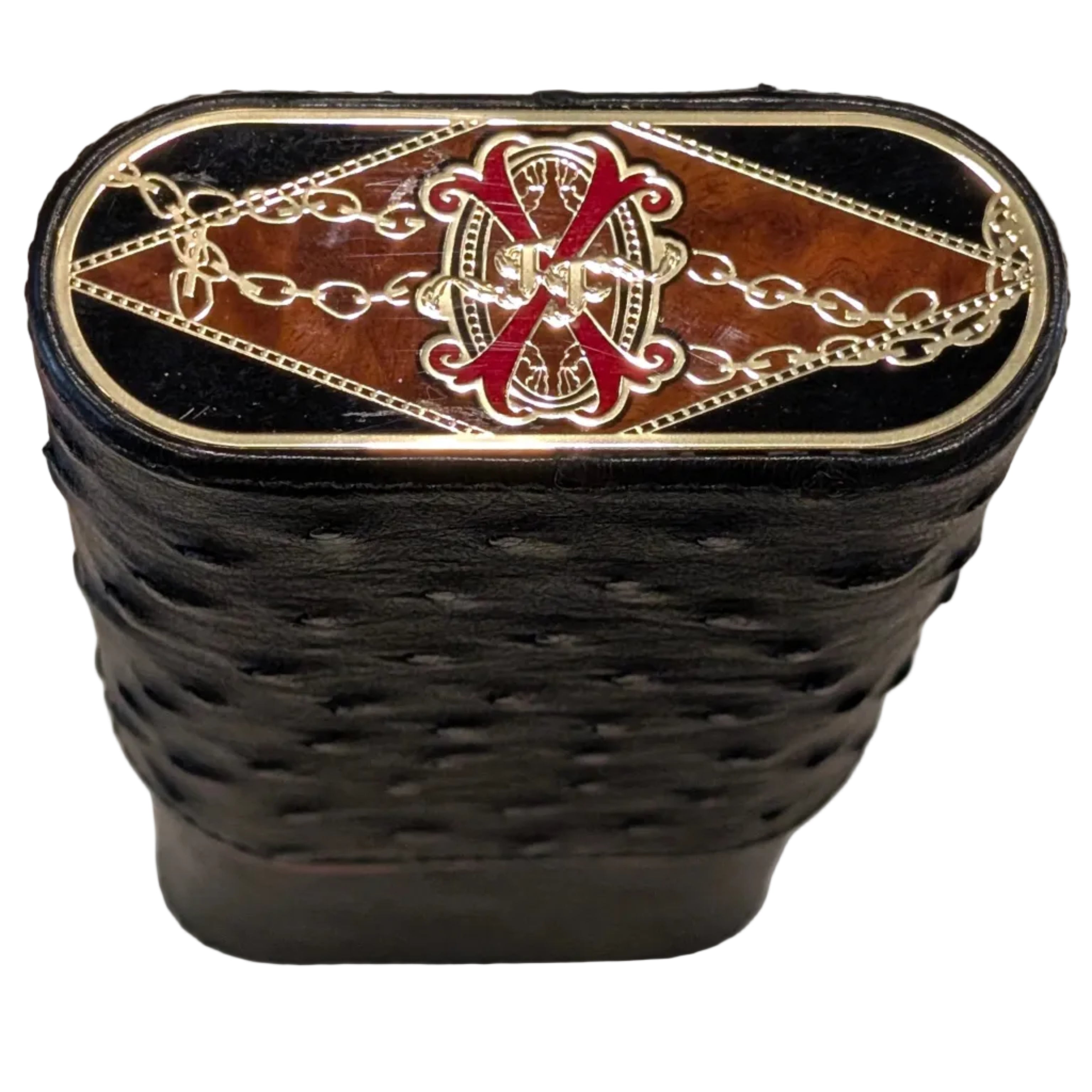 Les Chaines De L'amour Black Ostrich Cigar Case