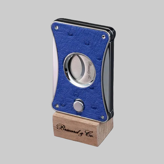 Elite Series 2 Genuine Ostrich Blue Cigar Cutter