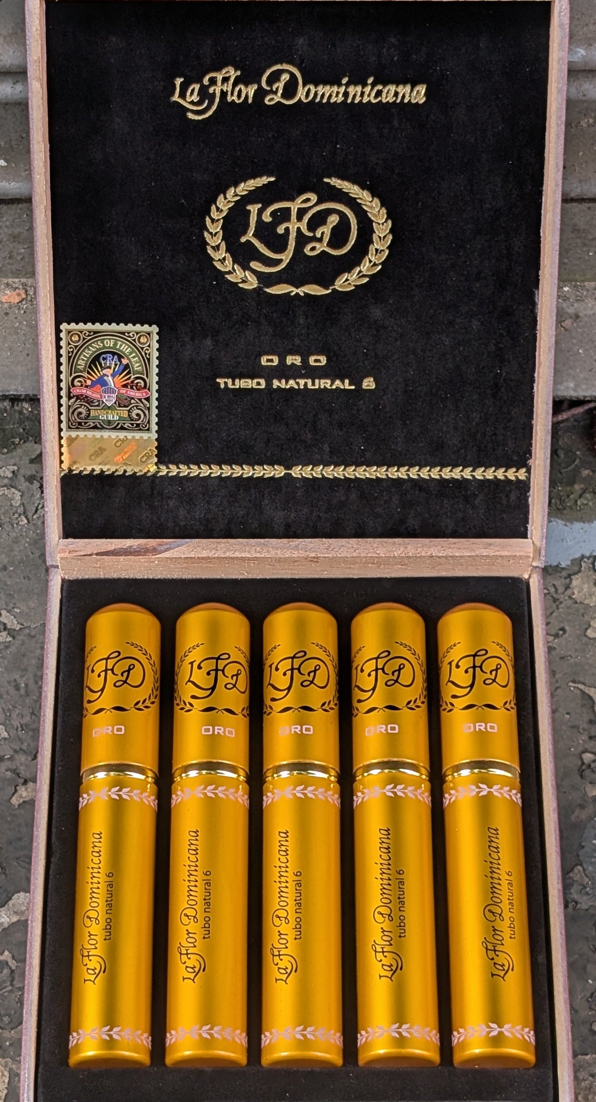 La Flor Dominicana Oro Tubo Natural #6 Bx