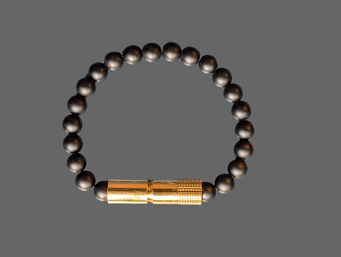 Punch Bracelet Gold Onyx Matte