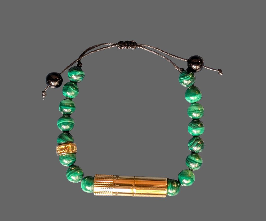 Punch Bracelet Verde Cobre Gold