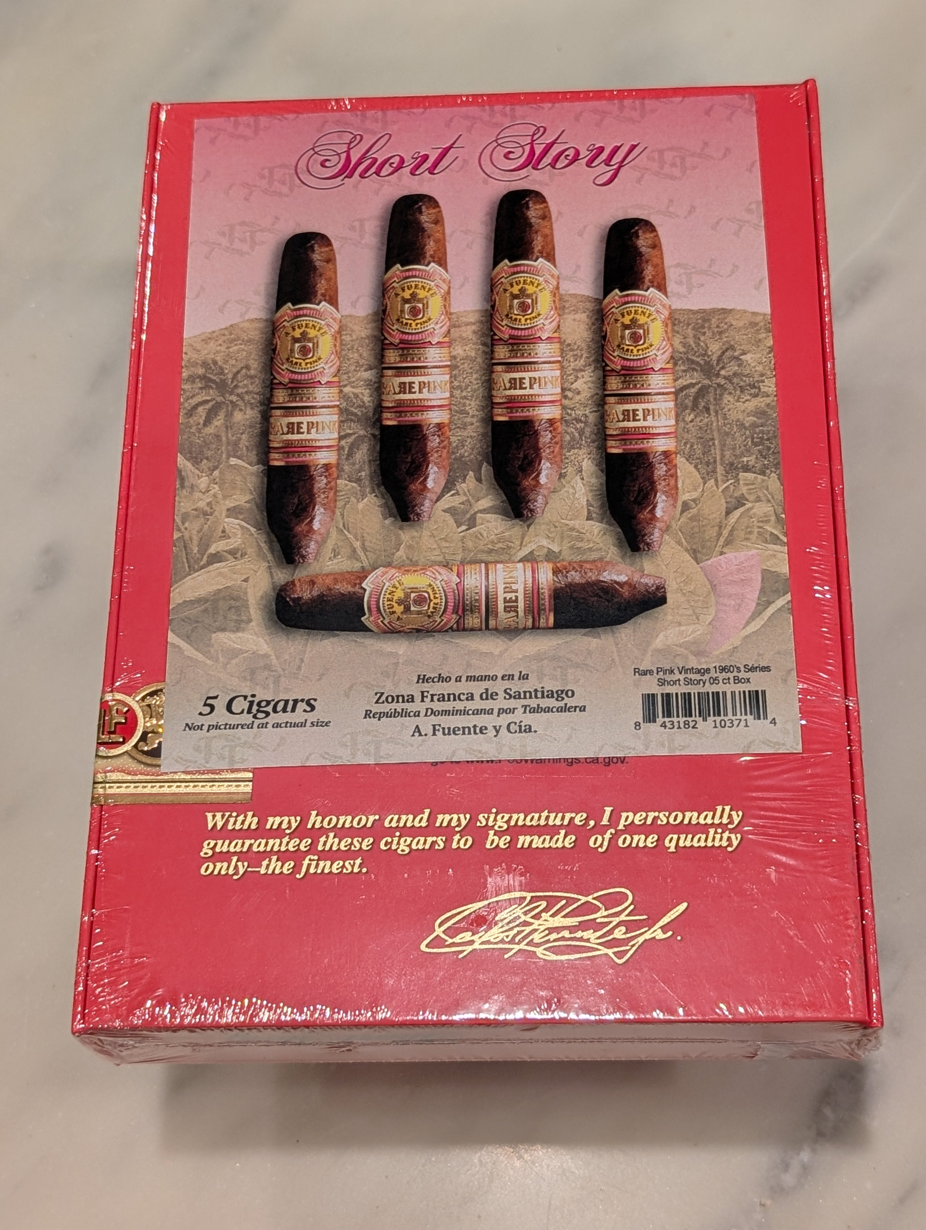 Arturo Fuente Rare Pink 60s VS Short Story 5-pack