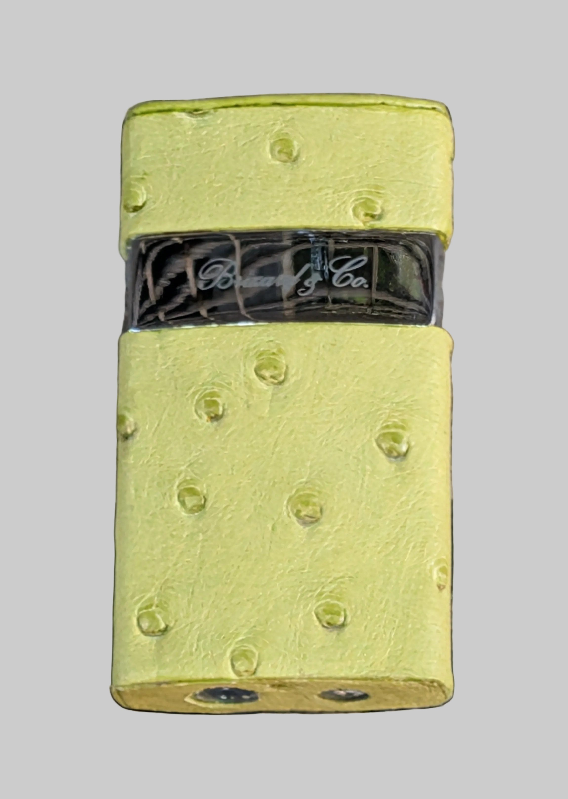 Genuine Ostrich Matcha Green Venezia Lighter