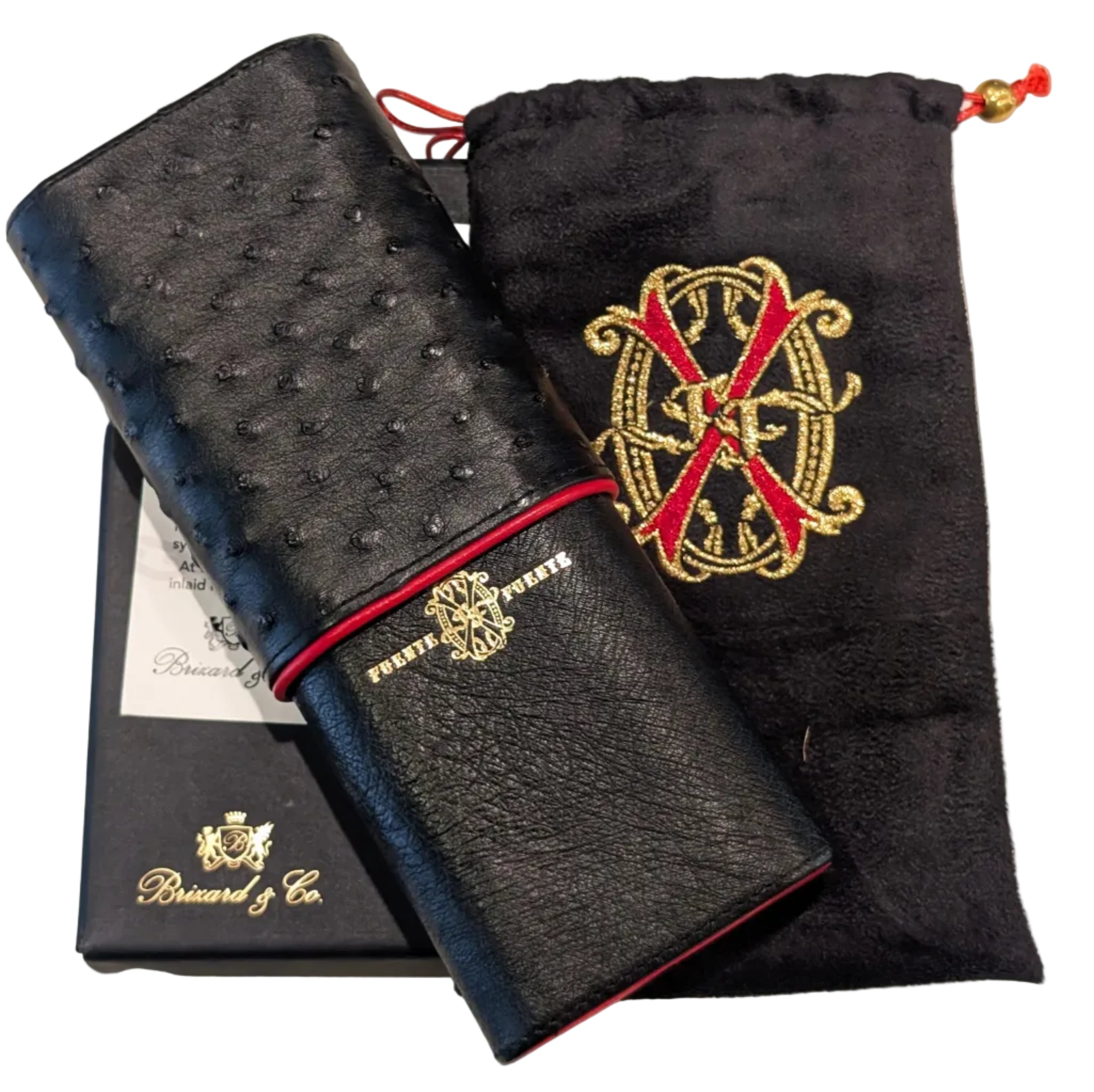 Les Chaines De L'amour Black Ostrich Cigar Case