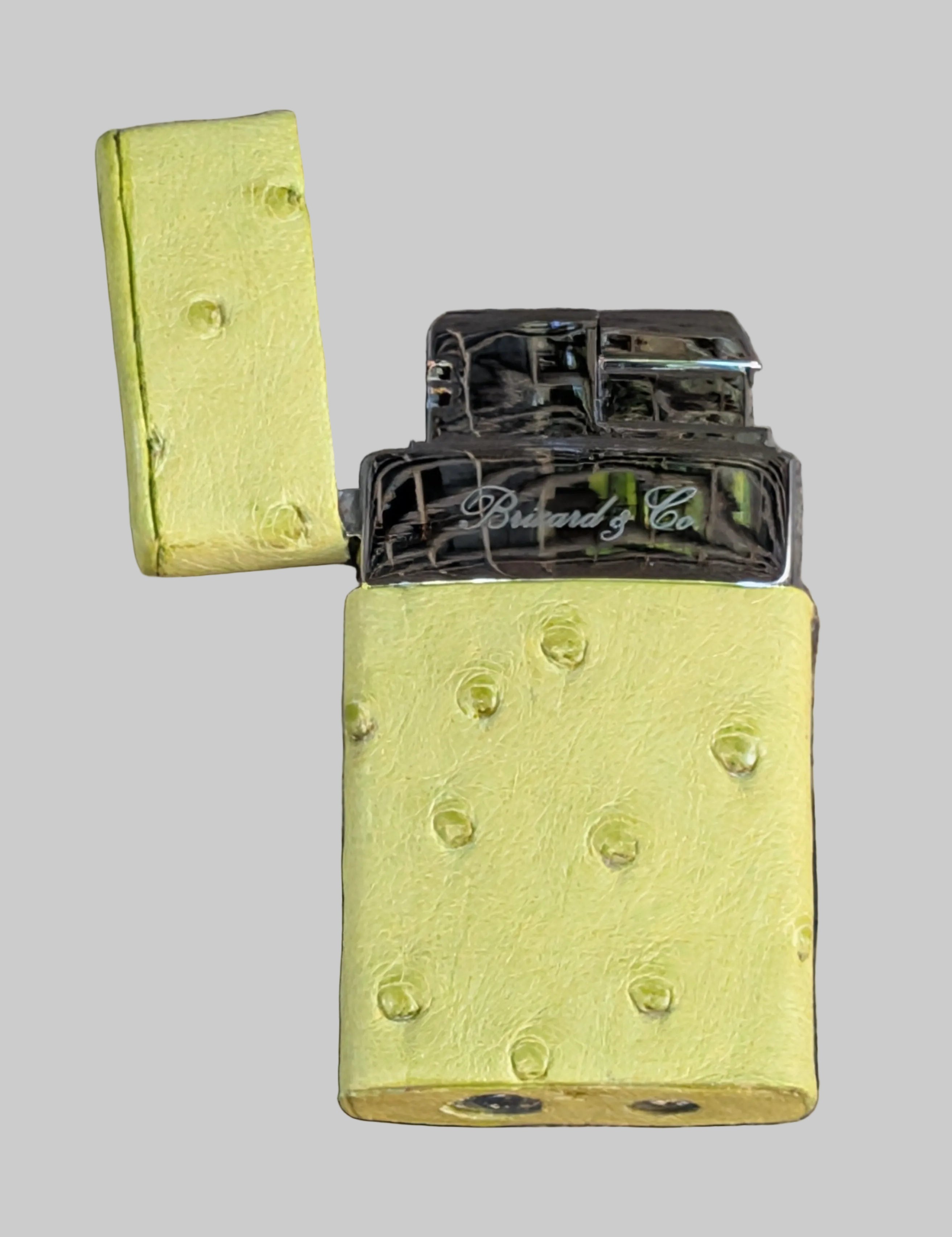 Genuine Ostrich Matcha Green Venezia Lighter