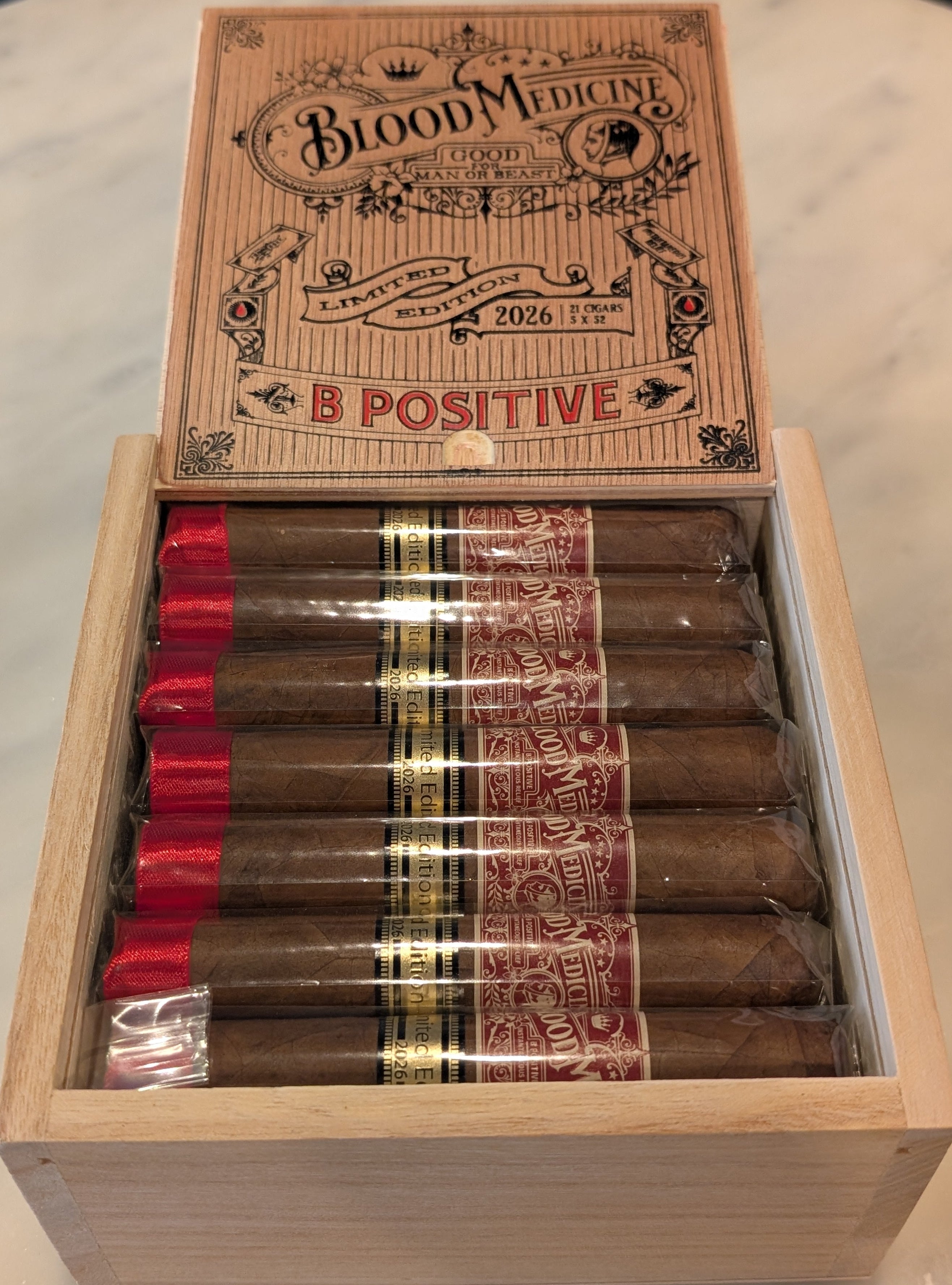 Blood Medicine B Positive LE 2026 5x52 Box