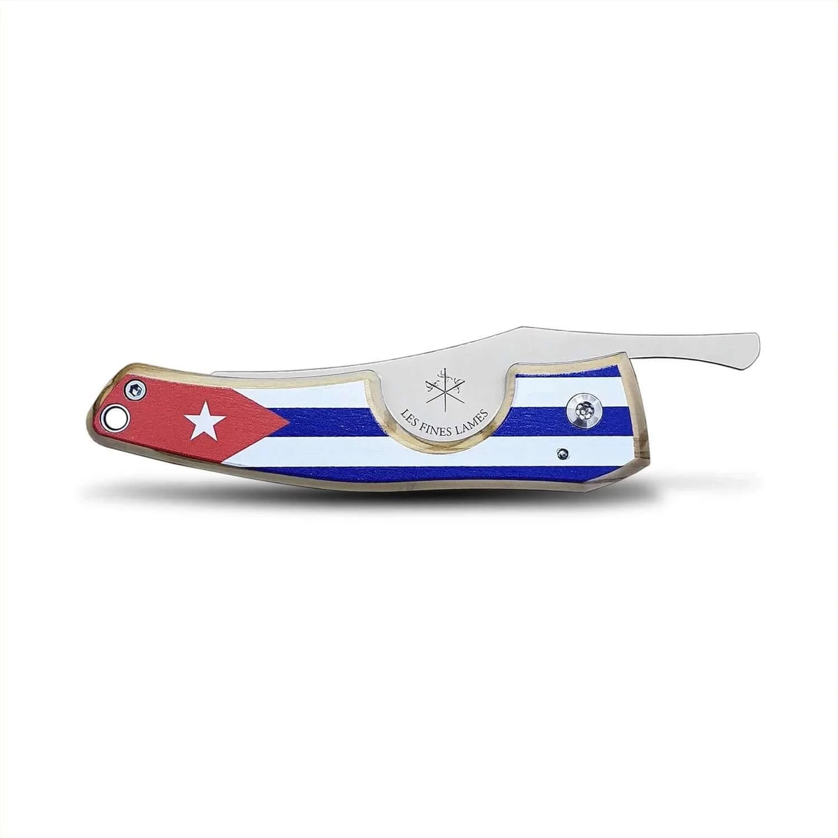 Les Fines Lames Cigar Knife Cuban Flag