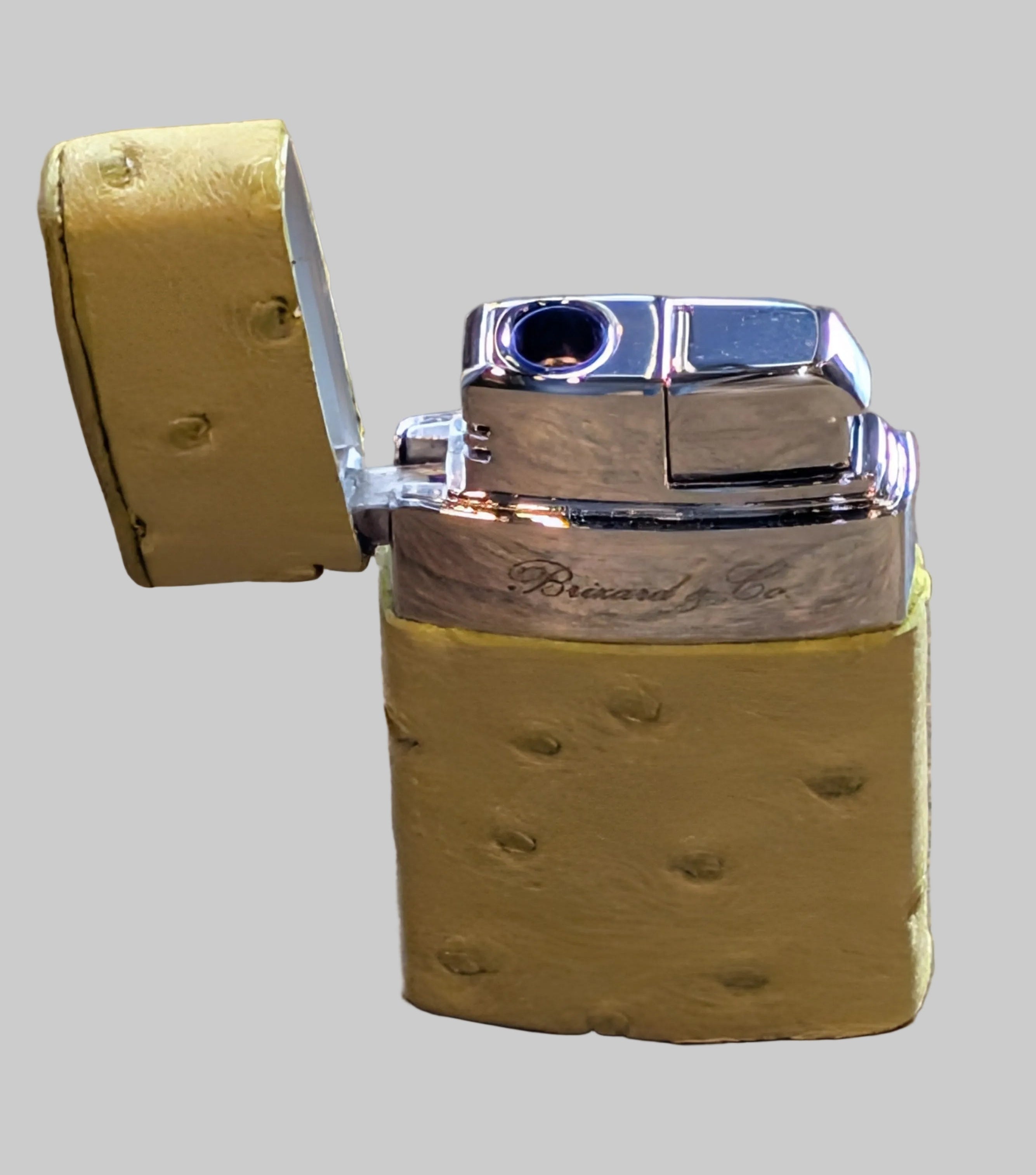 Genuine Ostrich Matcha Green Venezia Lighter